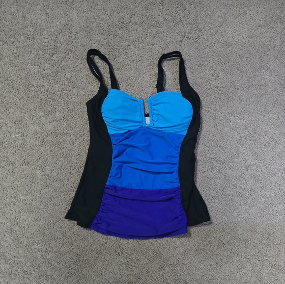 VENUS Blue and Purple Tankini Top - Picture 1 of 3